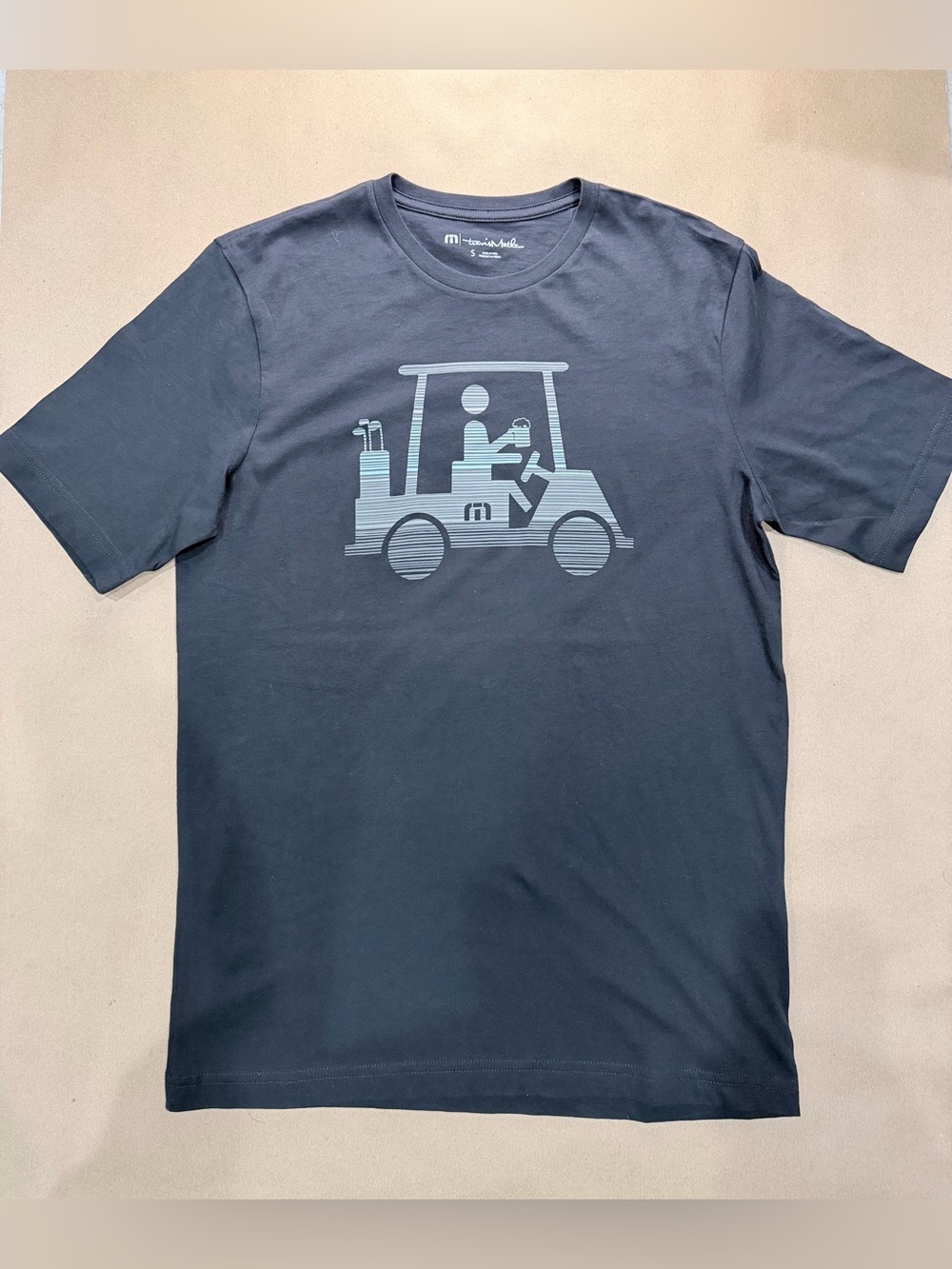 TravisMathew Golf Cart Graphic Tee – Men’s S Dark Gray